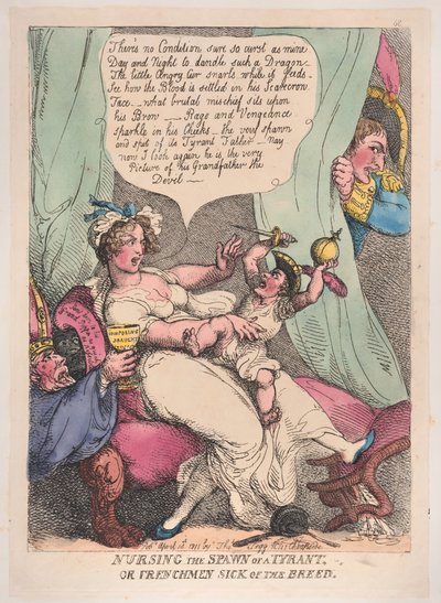 Nursing the Spawn of a Tyran, 14. dubna 1811, 14. dubna 1811. od Thomas Rowlandson