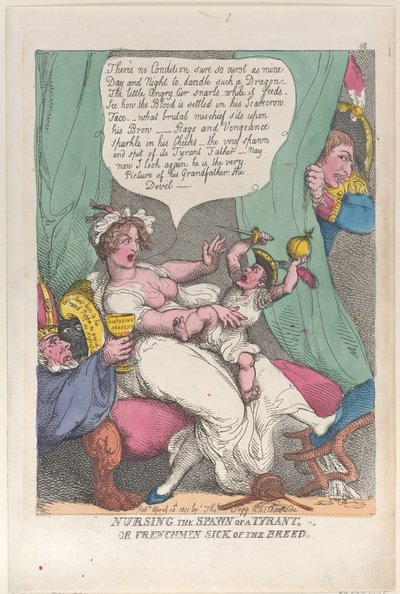 Nursing the Spawn of a Tyran, 14. dubna 1811, 14. dubna 1811. od Thomas Rowlandson