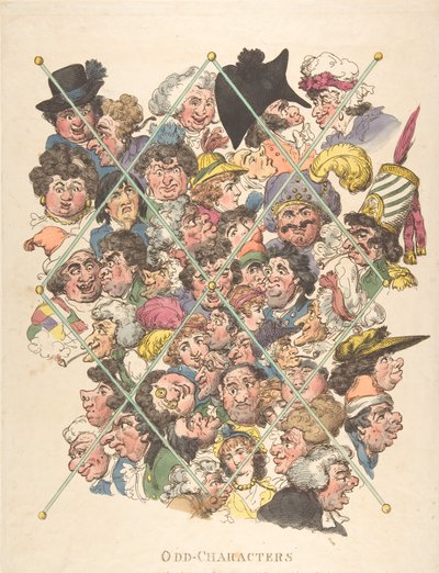 Liché postavy, 16. února 1801., 16. února 1801. od Thomas Rowlandson
