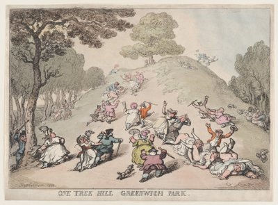 One Tree Hill, Greenwich Park, 1802., 1802. od Thomas Rowlandson