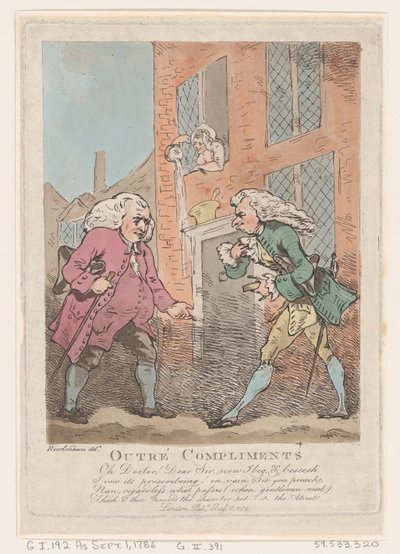 Rozhořčené komplimenty, 18. srpna 1786, 18. srpna 1786. od Thomas Rowlandson