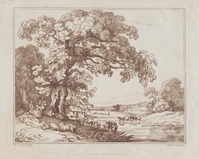 Pastorační scéna u řeky, 1789., 1789. od Thomas Rowlandson