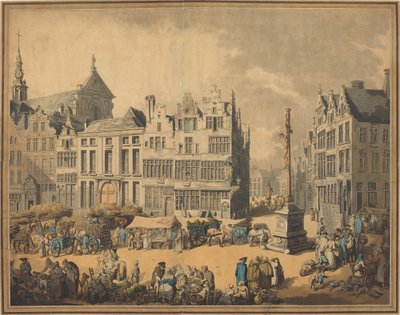 Place de Meir v Antverpách od Thomas Rowlandson
