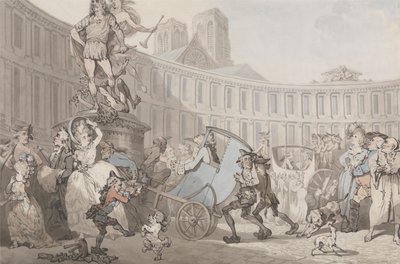 Place des Victoires, Paříž od Thomas Rowlandson