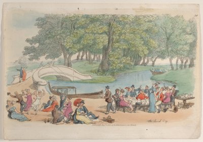 Talíř 30: Společenský den, z World in Miniature, 1816., 1816. od Thomas Rowlandson