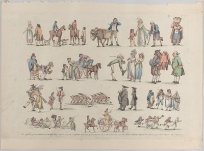 Talíř 6, Obrysy obrazců, krajiny a dobytka...pro potřeby žáků, Ju..., 20. června 1790. od Thomas Rowlandson