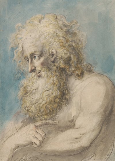 Portrét vousatého muže od Thomas Rowlandson