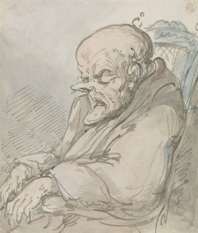 Portrét starého muže od Thomas Rowlandson