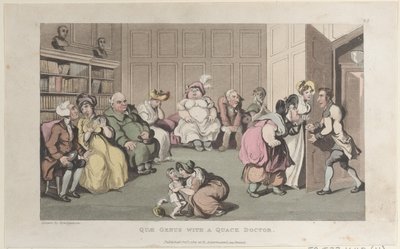 Quae Genus s šarlatánským doktorem, z Historie Johnny Quae Genus, The Lit..., 1. října 1821. od Thomas Rowlandson
