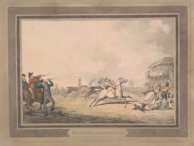 Závody [sada šesti]:  5. Vyjíždění mimo trať od Thomas Rowlandson