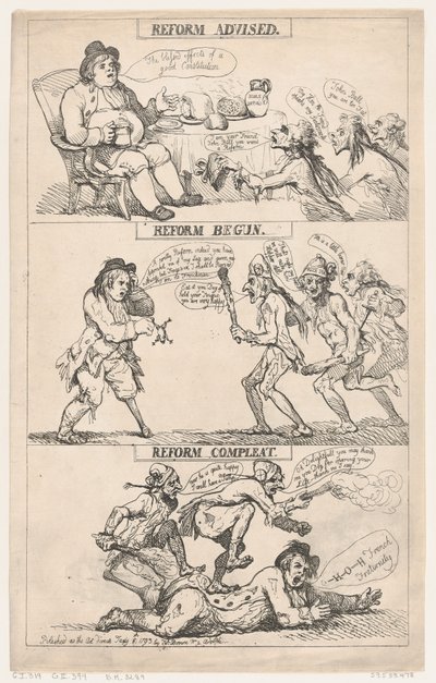 Reforma doporučena, reforma zahájena, reforma dokončena od Thomas Rowlandson