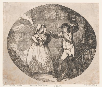 Návrat ze sportu, 1786., 1786. od Thomas Rowlandson