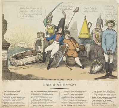 Vycházející slunce nad Evropou, 1809 od Thomas Rowlandson