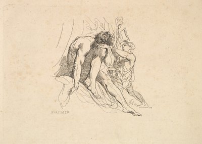 Řeka Bůh s dítětem, 1784-88. od Thomas Rowlandson