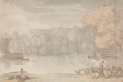Scéna u řeky (Temže u Etonu) od Thomas Rowlandson