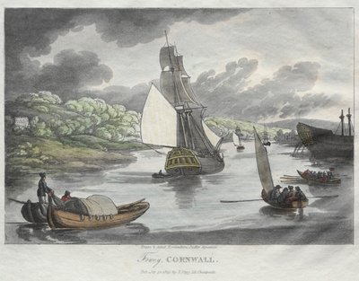 Rowlandsonovy skici z přírody: Fowey, Cornwall od Thomas Rowlandson