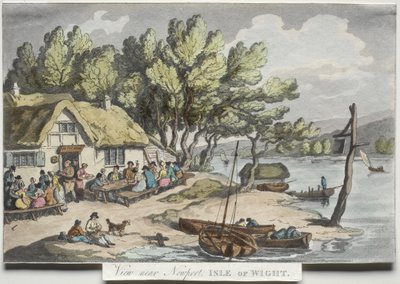 Rowlandsonovy „Skici z přírody“:  Pohled poblíž Newportu na ostrově Wight od Thomas Rowlandson