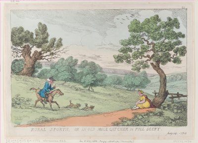 Venkovské sporty aneb starý lapač krtků v plné vůni, [1811], dotisk., [1811], dotisk. od Thomas Rowlandson
