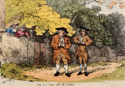 Scéna ve frašce zvané Quaker od Thomas Rowlandson