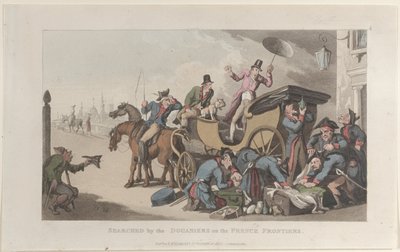Vyhledáno Douaniery na francouzských hranicích, z Journal of Sentimental Travels v..., 1821. od Thomas Rowlandson