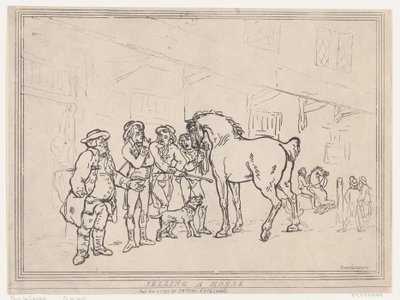 Prodej koně, 1. prosince 1791, 1. prosince 1791. od Thomas Rowlandson