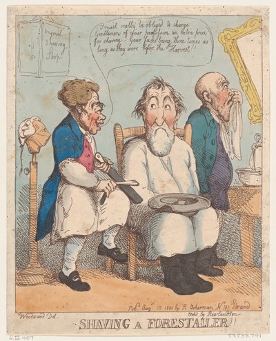 Shaving a Forestaller, 15. srpna 1800, 15. srpna 1800. od Thomas Rowlandson