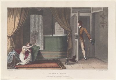 Sprchová koupel, z Poetical Sketches of Scarborough, 1813., 1813. od Thomas Rowlandson