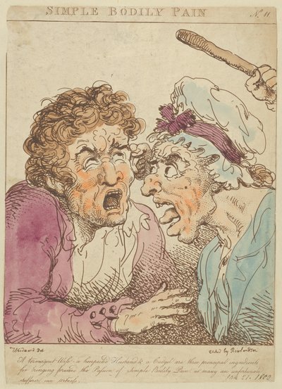 Jednoduchá tělesná bolest, 1800., 1800. od Thomas Rowlandson