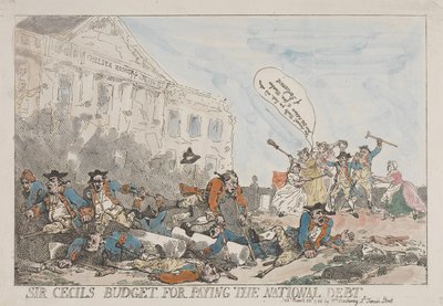 Sir Cecilův rozpočet na splácení státního dluhu od Thomas Rowlandson