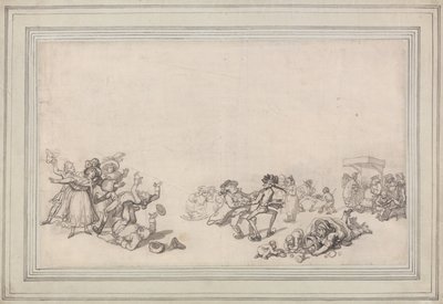 Bruslení na Serpentine od Thomas Rowlandson