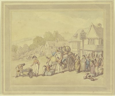 Vojáci u hospody od Thomas Rowlandson