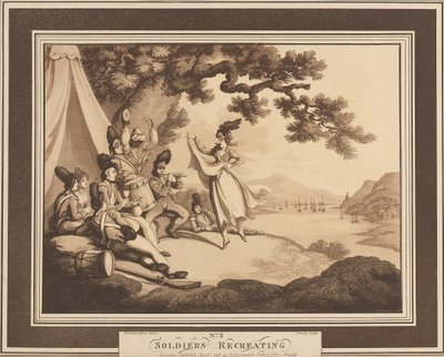 ?Vojáci se obnovují?, kolem roku 1798 od Thomas Rowlandson