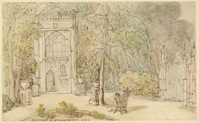 Samota na Strawberry Hill od Thomas Rowlandson