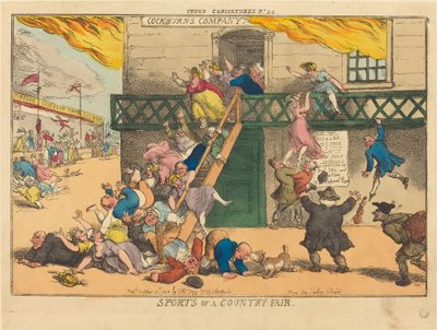Sport na venkovském veletrhu od Thomas Rowlandson