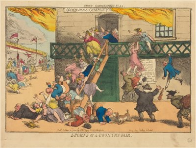 Sportovní disciplíny na venkovské pouti od Thomas Rowlandson