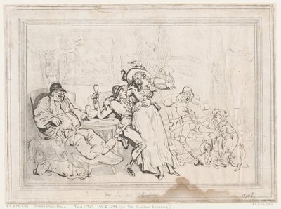 Síň sportovců, aneb Odpočinek lovců lišek od Thomas Rowlandson
