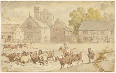 Stanley St. Leonard Church, Gloucestershire od Thomas Rowlandson