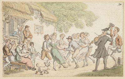 Studium pro Dr. Syntax a venkovské sporty od Thomas Rowlandson
