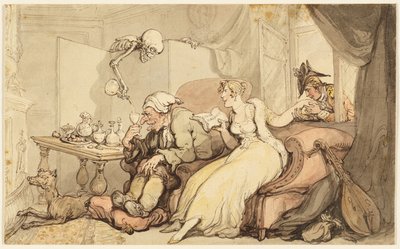 Studium na líbánky od Thomas Rowlandson
