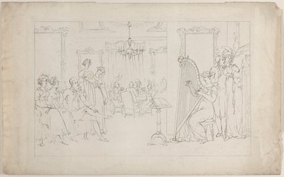 Sladký je hlas, jehož síly dokážou pohnout A volat srdce tuláků k lásce..., 1. září 1817. od Thomas Rowlandson