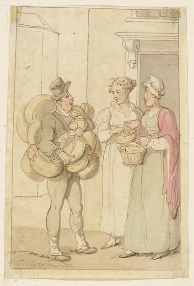 Prodejce košíků od Thomas Rowlandson