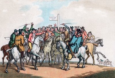 The Betting Post, Humours of Fox Hunting, 1799. od Thomas Rowlandson