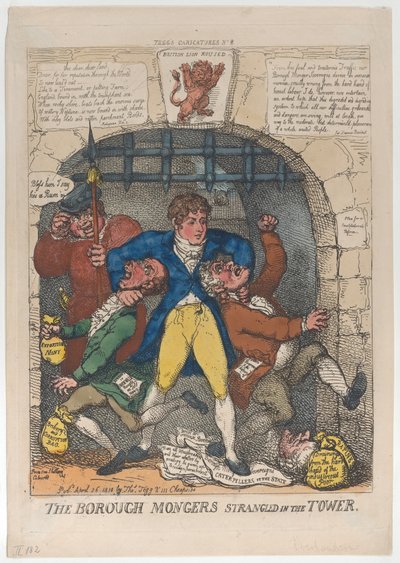 The Borough Mongers Strangled in the Tower, 26. dubna 1810, 26. dubna 1810. od Thomas Rowlandson