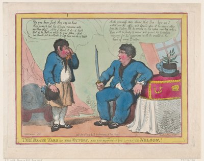 Stateční dehti vítězství a pozůstatky ubrečeného Nelsona!, 1. května 1806, 1. května 1806. od Thomas Rowlandson