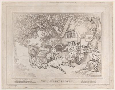 Vozový kůň ze života závodního koně aneb Ušlechtilý závodník, 20. července..., 20. července 1789 od Thomas Rowlandson