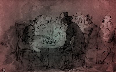 "Hráči šachu" od Thomas Rowlandson