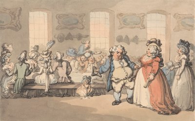 The Comforts of Bath: Snídaně od Thomas Rowlandson