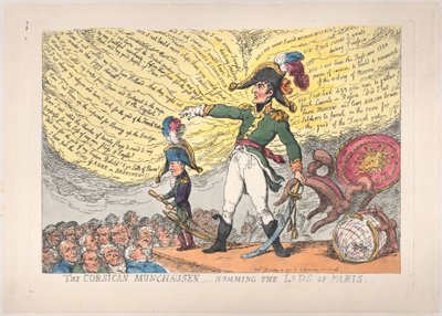 The Corsican Munchausen - Humming the Lads of Paris, 4. prosince 1813, 4. prosince 1813. od Thomas Rowlandson