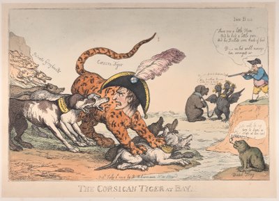 Korsický tygr v zátoce!, 8. července 1808, 8. července 1808. od Thomas Rowlandson