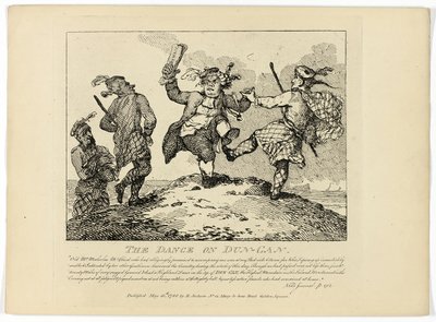 Tanec Dun-Can z Boswellovy Cesty po Hebridách od Thomas Rowlandson